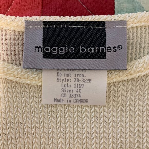 Maggie Barnes Women's Cream Color Dress Blouse, Size 4X - Picture 3 of 4